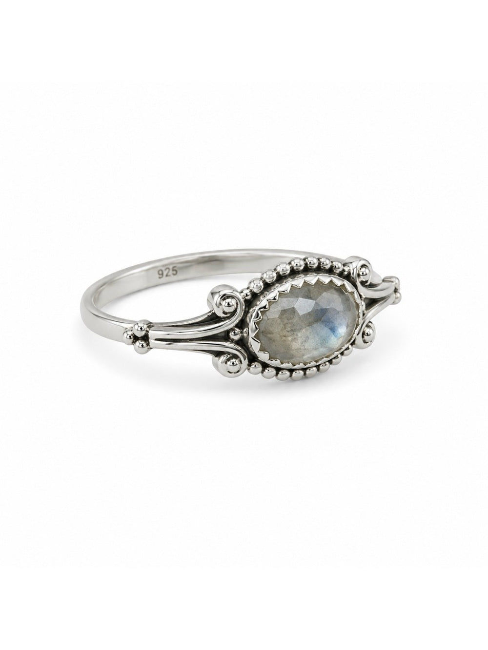 Labradorite East West Heirloom Ring