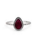 Ruby Teardrop Ring