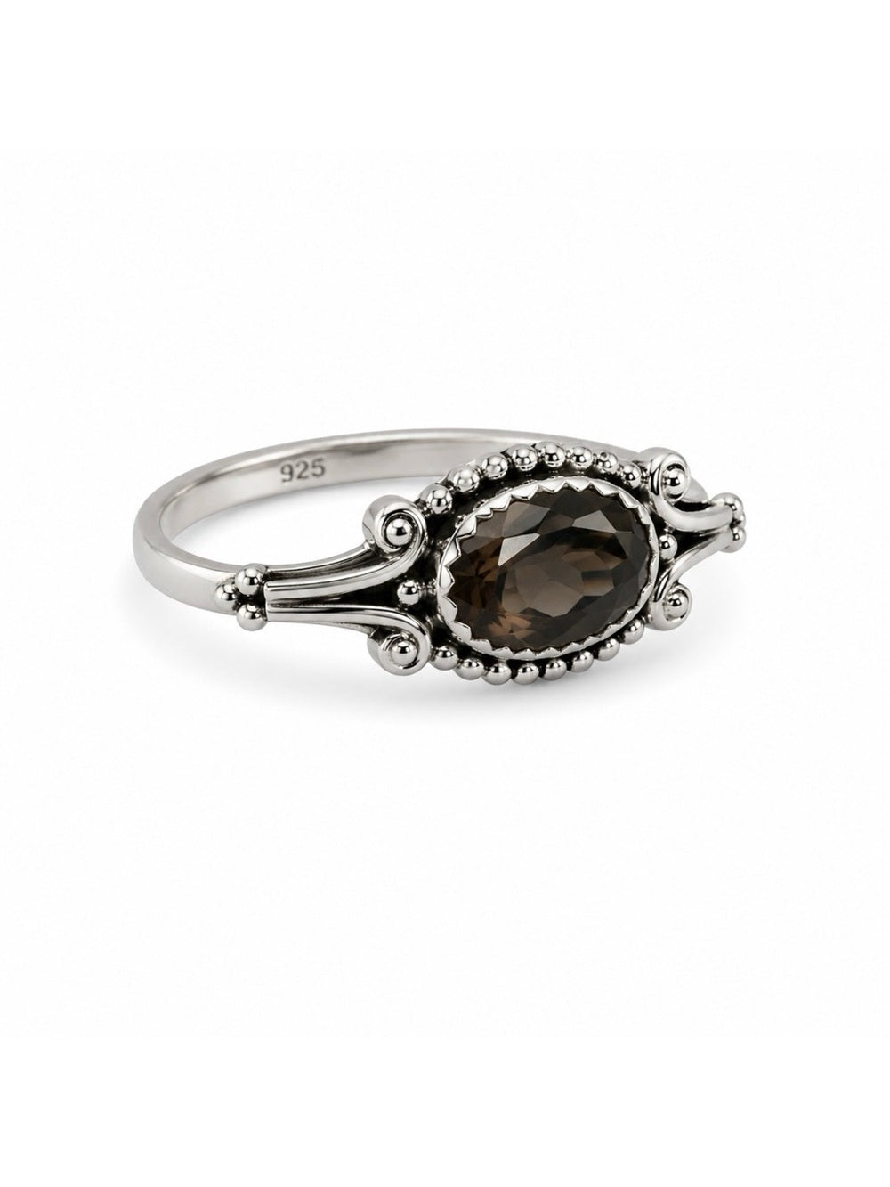Smoky Quartz East West Heirloom Ring
