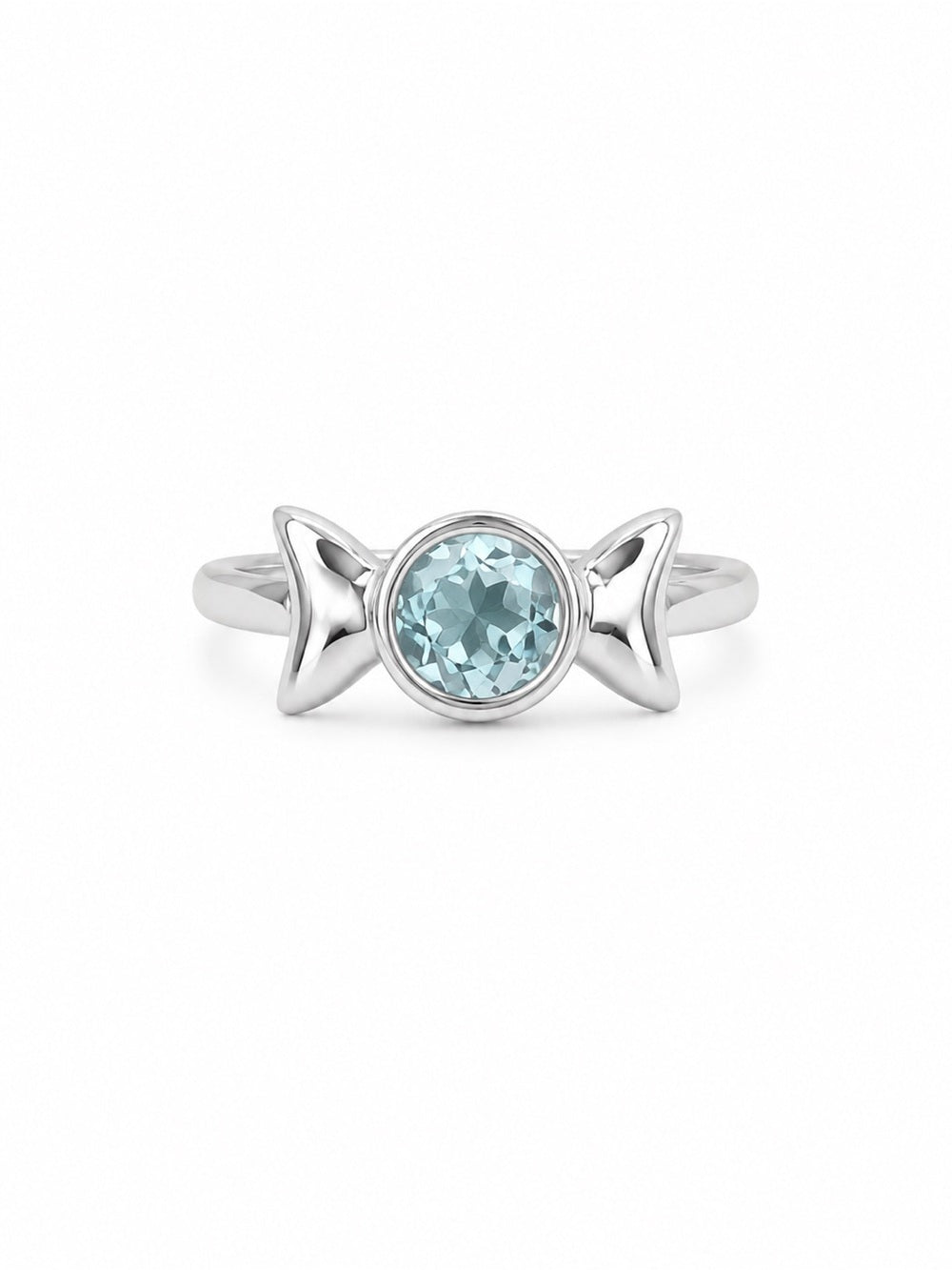 Swiss Blue Topaz Bow Ring