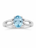 Swiss Blue Topaz Vortex Ring