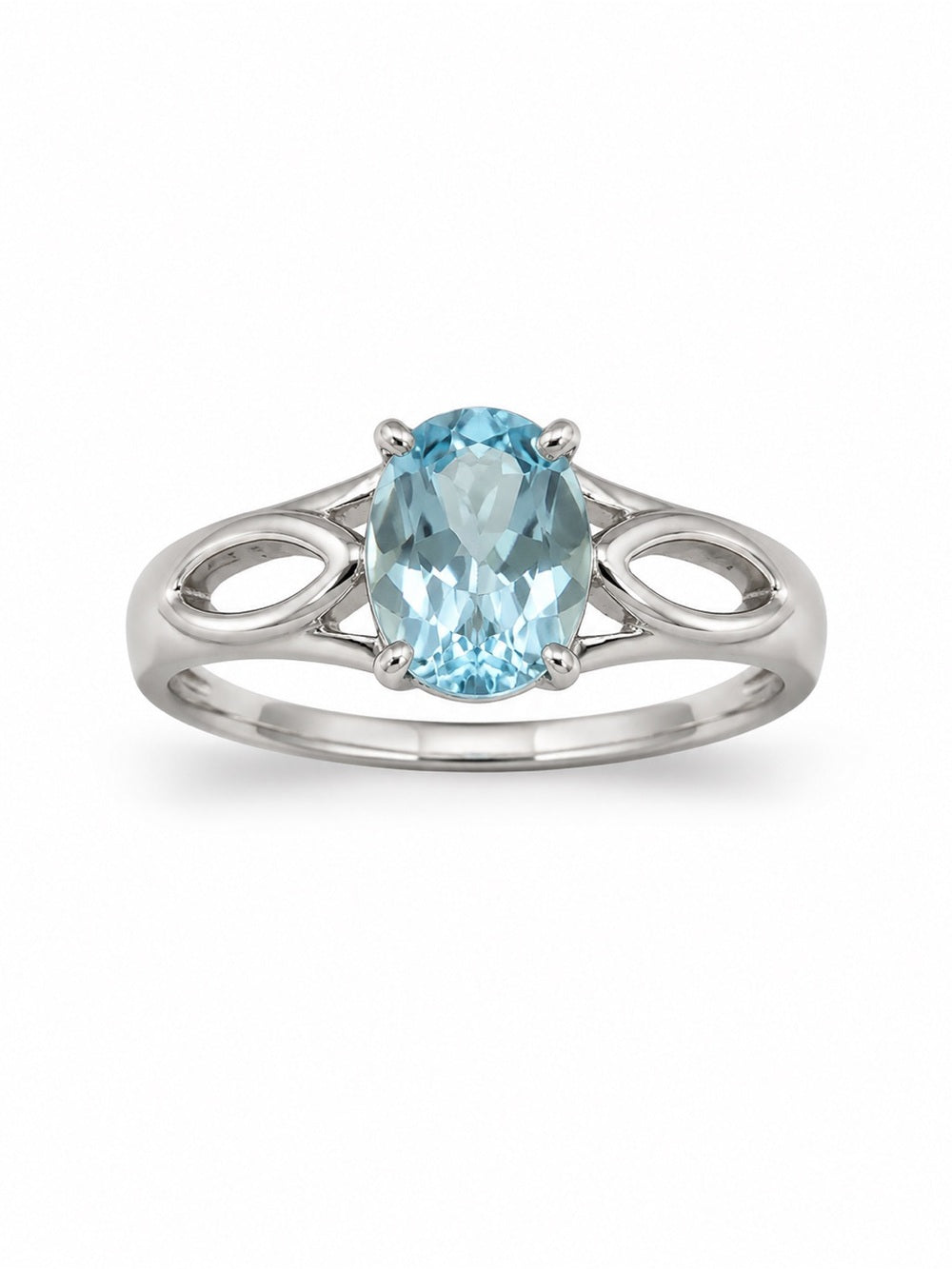 Swiss Blue Topaz Vortex Ring