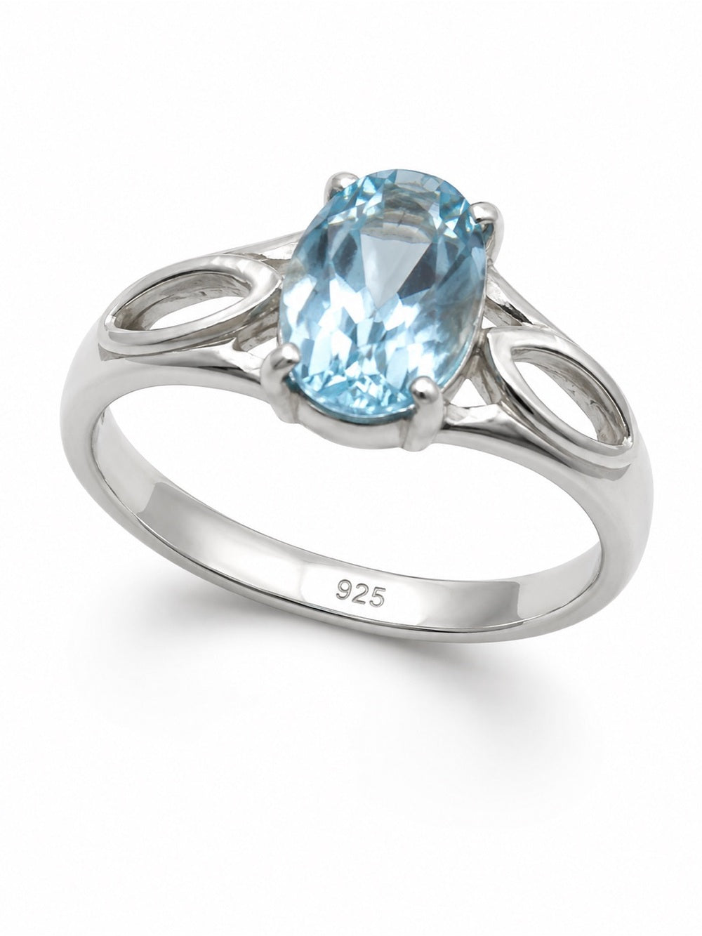 Swiss Blue Topaz Vortex Ring