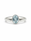 Swiss Blue Topaz Signet Ring