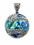 Labradorite Wavy Circular Pendant