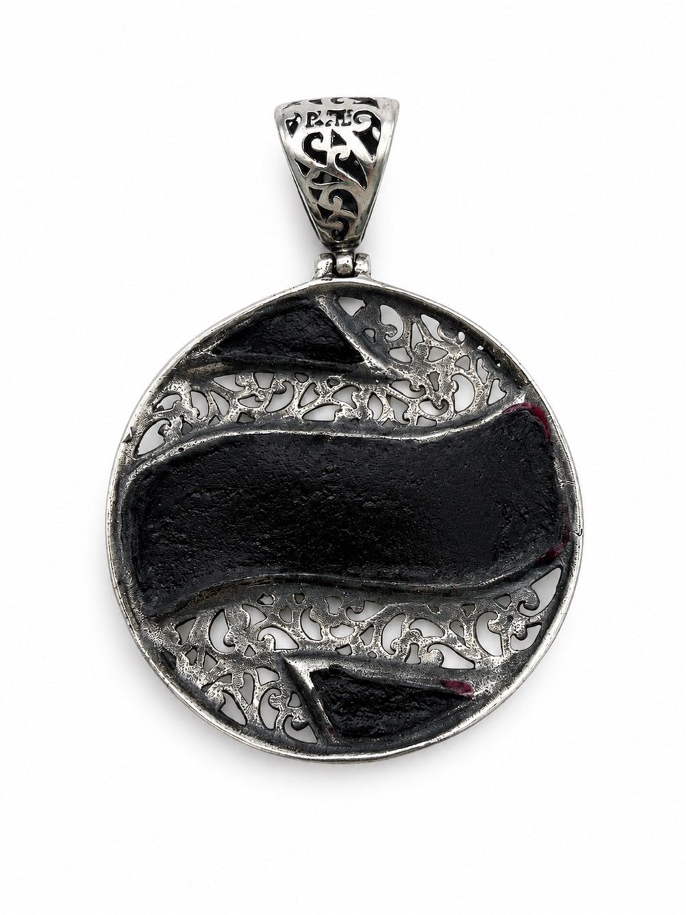 Labradorite Wavy Circular Pendant