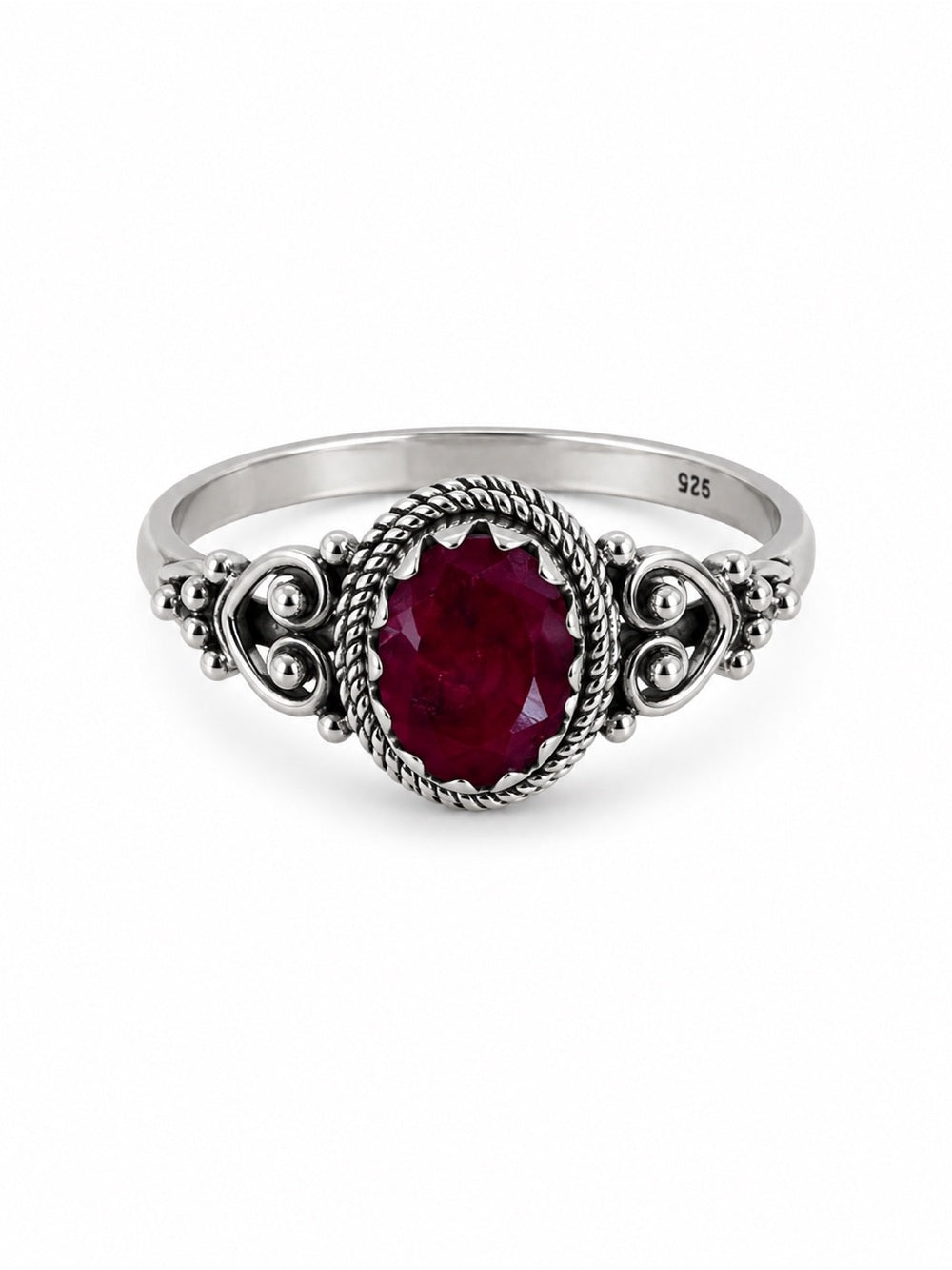 Ruby Braided Oval Ring