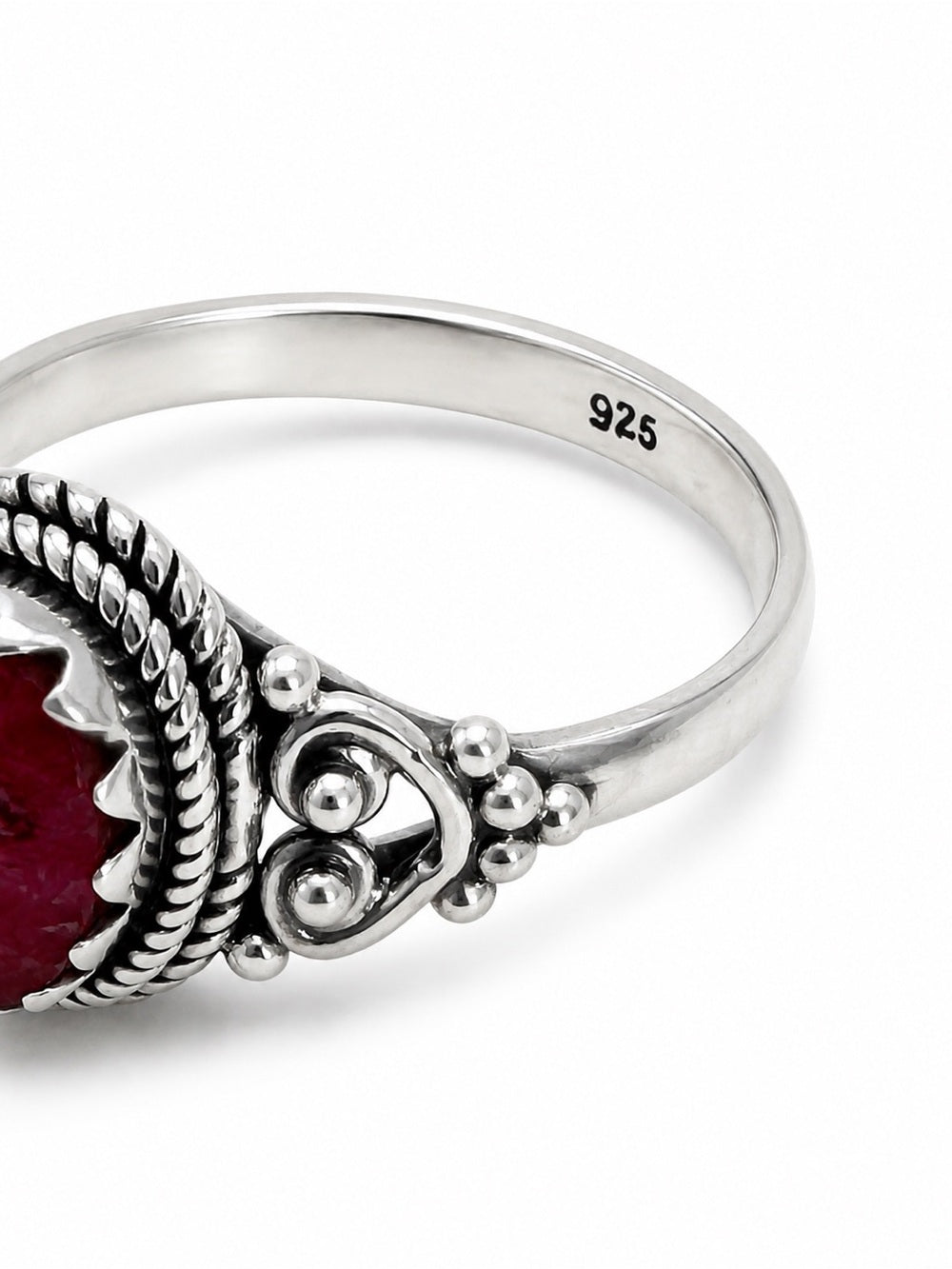 Ruby Braided Oval Ring