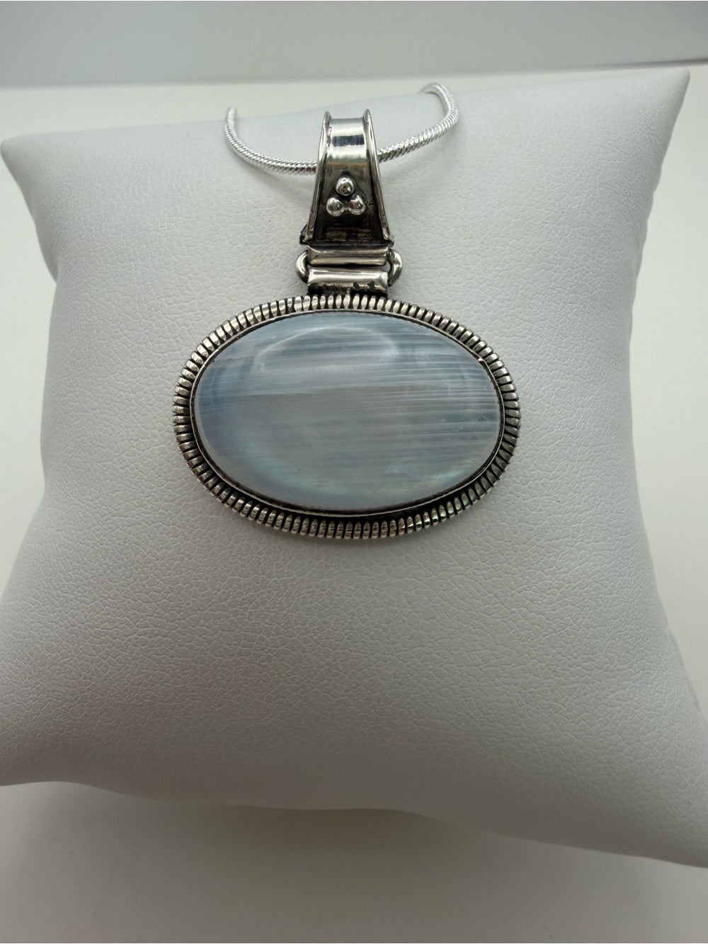 Moonstone Horizontal Oval Pendant