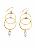 Marbella Hoop Pearl Earrings