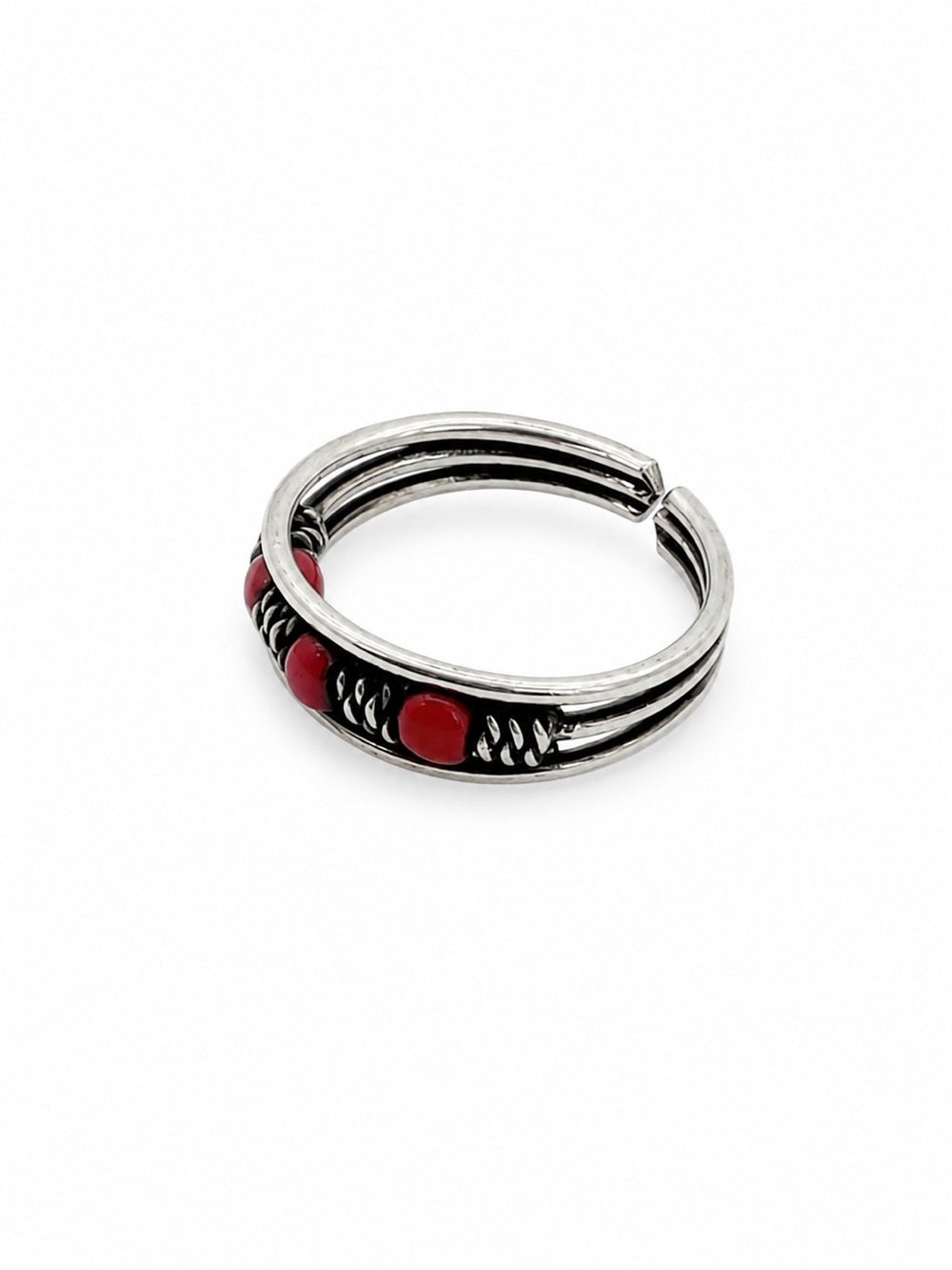 Red Coral Toe Ring