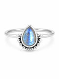 Moonstone Teardrop Bubble Ring