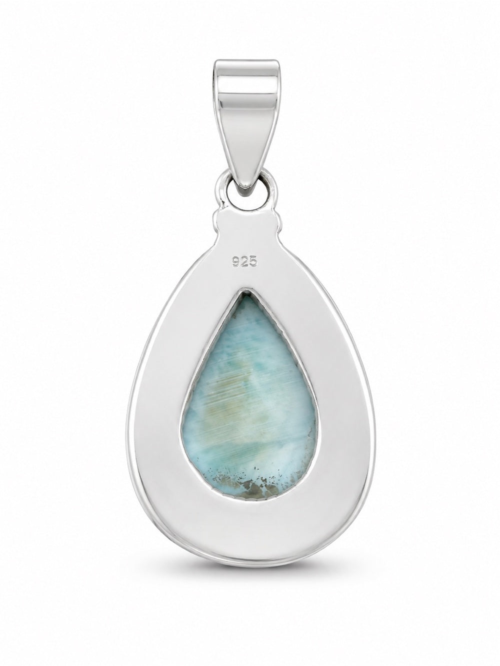 Bubble Frame Blue Larimar Pendant