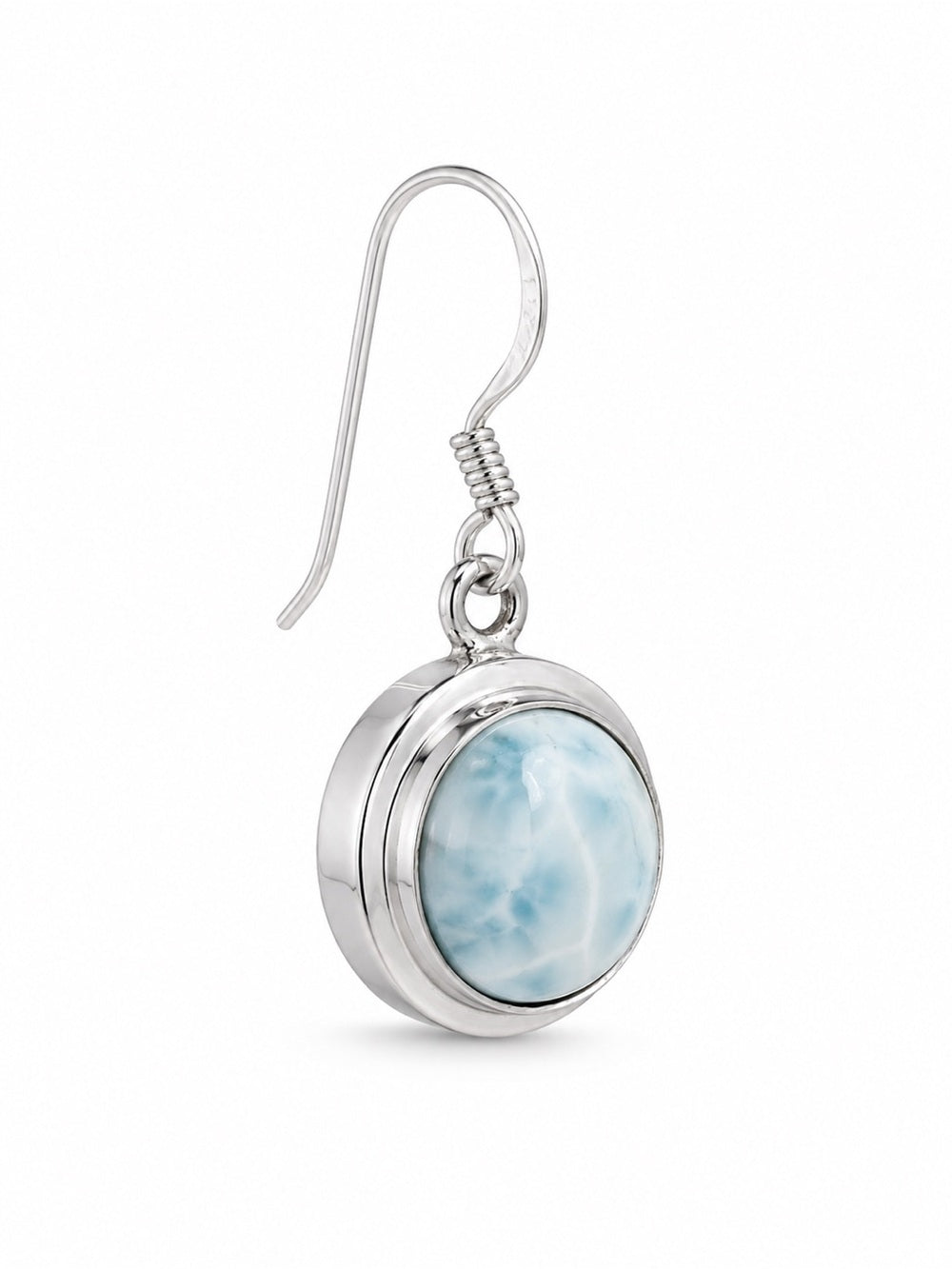 Larimar Hook Earrings #1