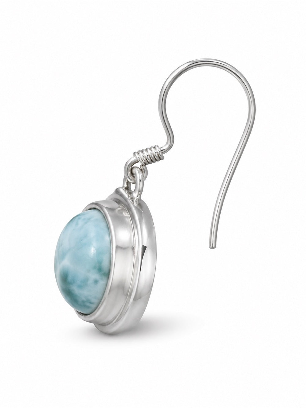 Larimar Hook Earrings #2