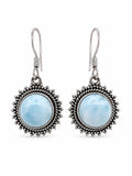 Larimar Sun Hook Earrings