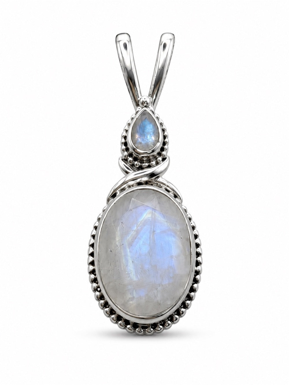 Stacked Elegant Moonstone Pendant