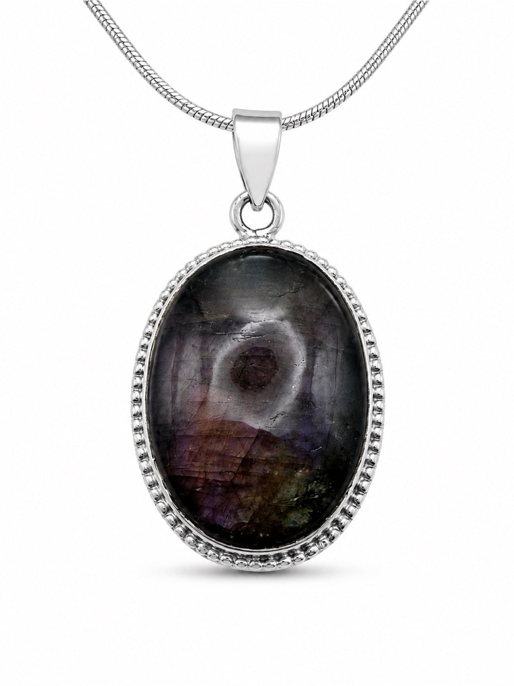 Purple Flash Labradorite Pendant