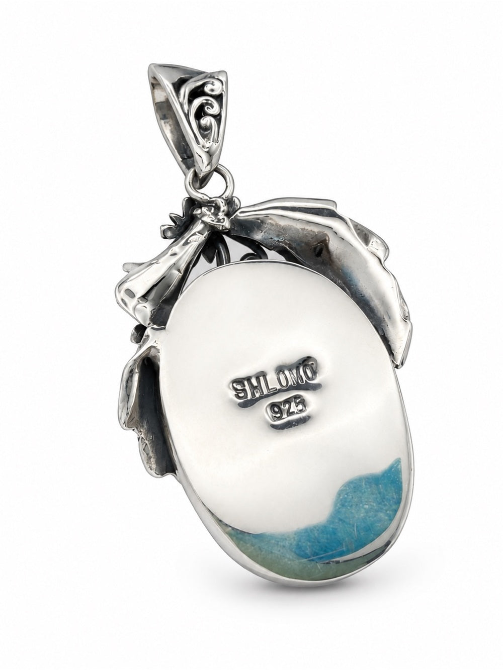 Turquoise Spotted Freeform Turtle Pendant
