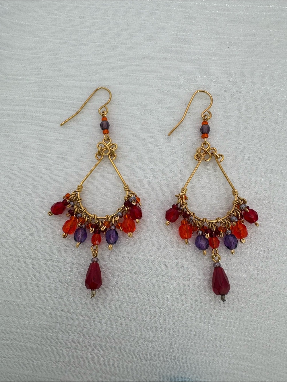 Cannes Rouge Chandelier Earrings