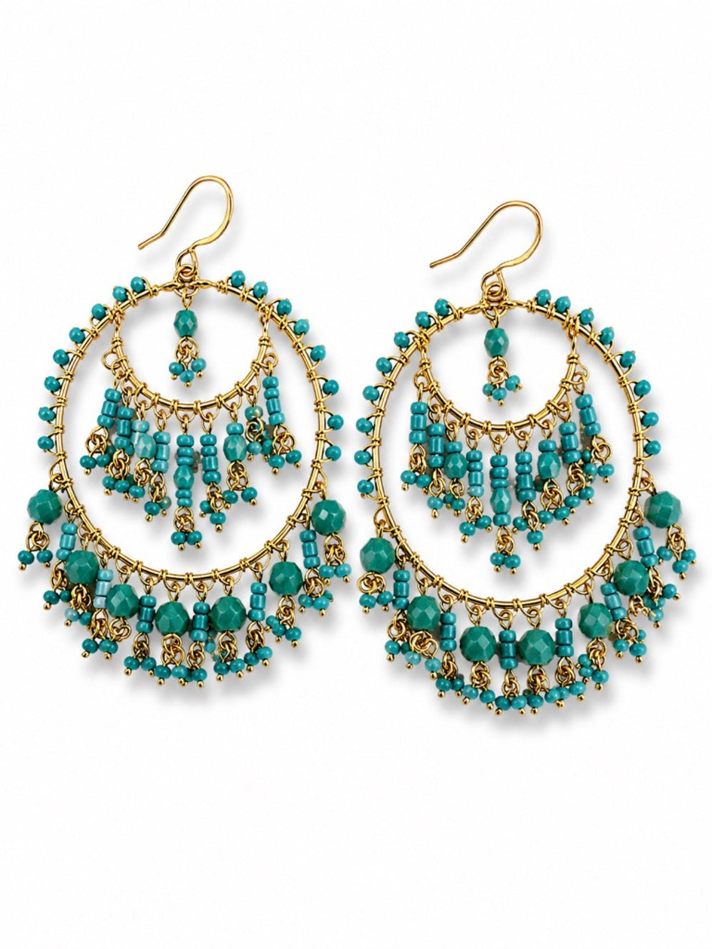 Mallorca Crest Chandelier Earrings
