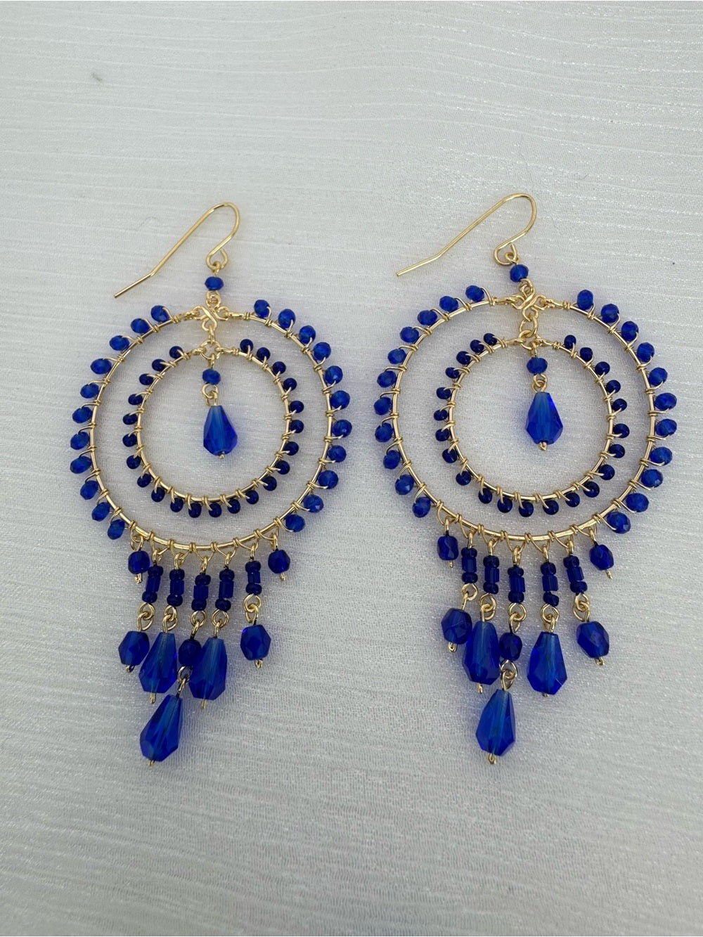 Sapphire Coast Chandelier Earrings