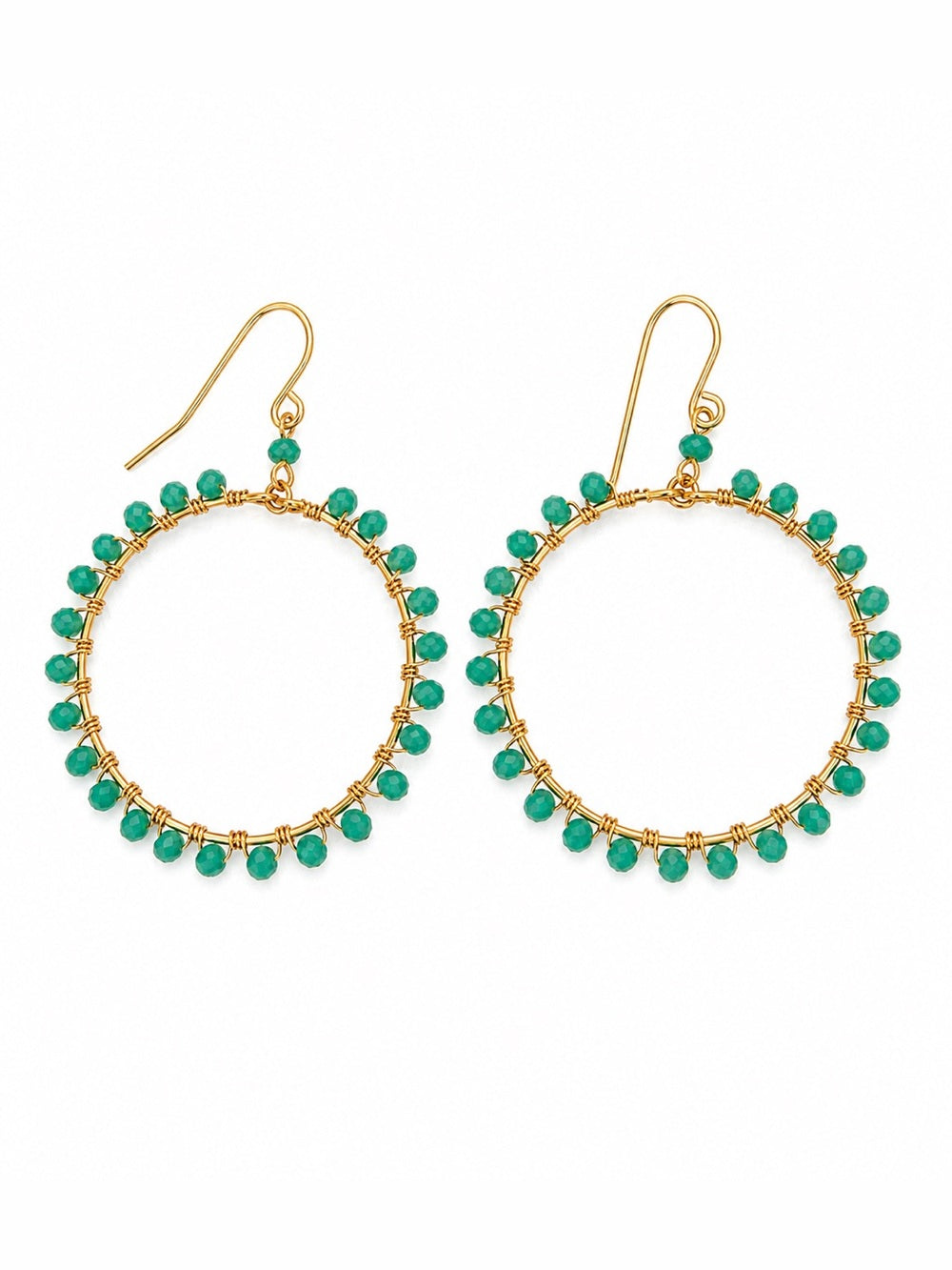 Palm Isle Headed Hoops Earrings