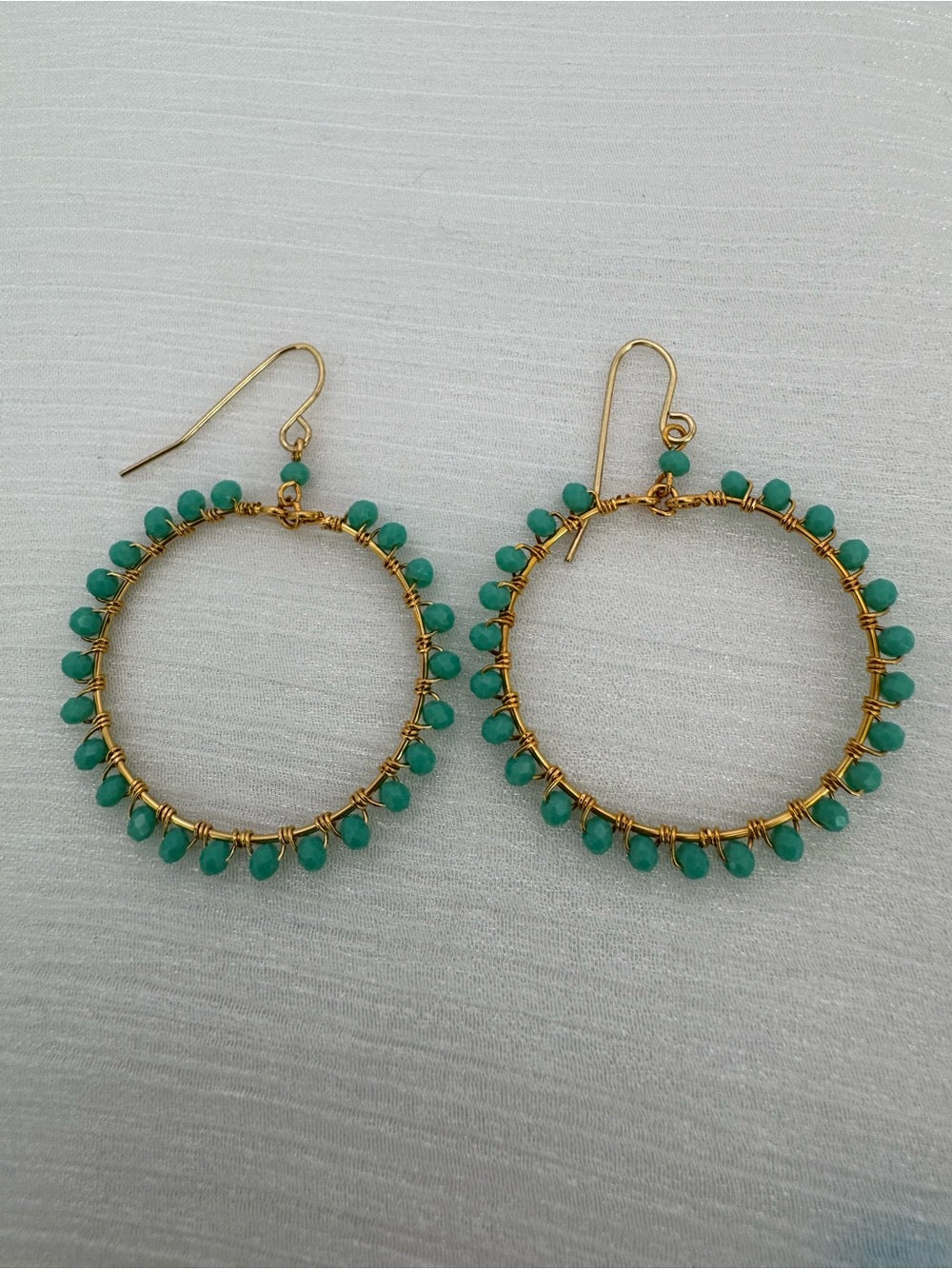 Palm Isle Headed Hoops Earrings