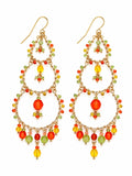 Coral Riviera Chandelier Earrings