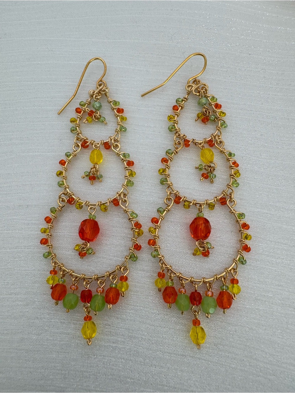Coral Riviera Chandelier Earrings