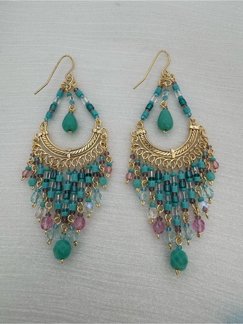 Aqua Lagoon Chandelier Earrings