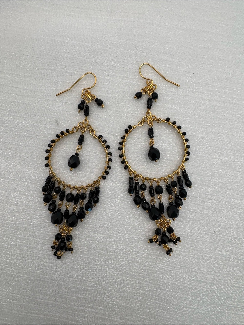 Onyx Tide Chandlier Earrings