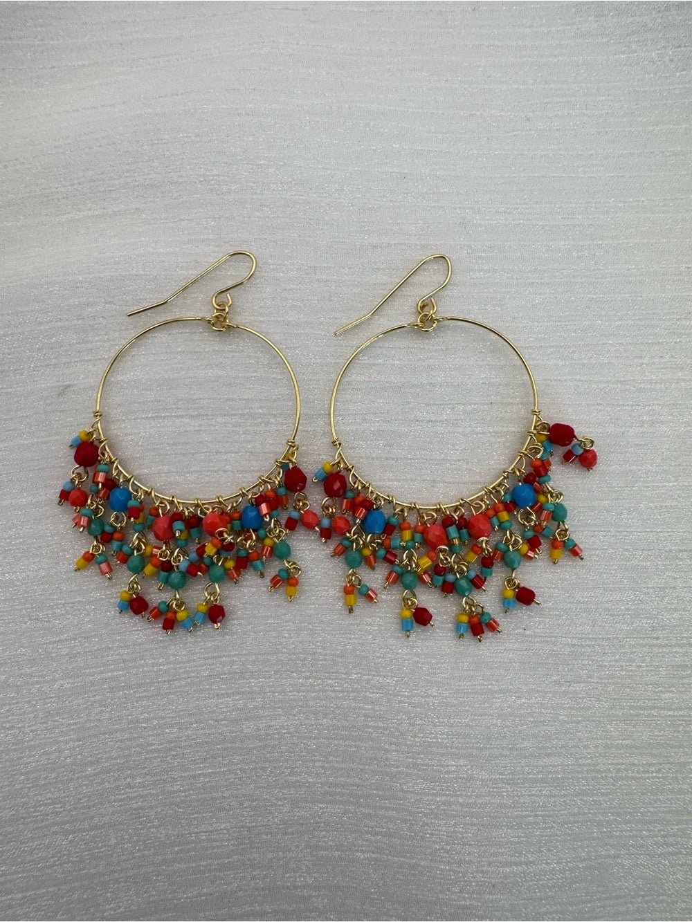 Cabana Fringe Chandelier Earrings