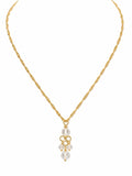 N088 White Topaz Gold Necklace