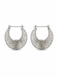 Sterling Silver Crescent Hoop Earrings
