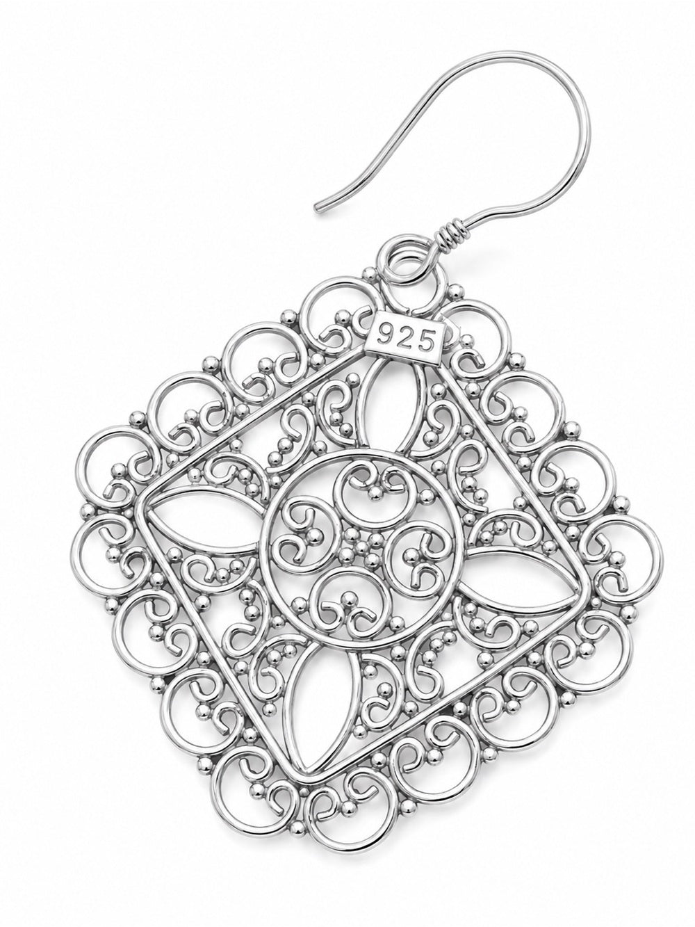 Sterling Silver Arabesque Filigree Earrings