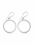 Sterling Silver Small Open Circle Hook Earrings