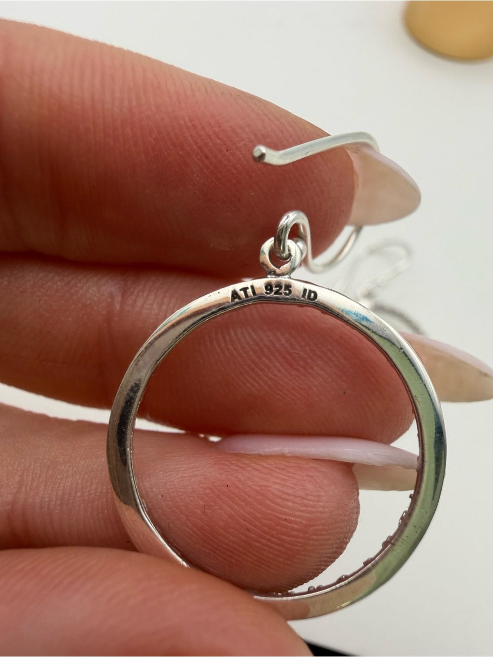 Sterling Silver Small Open Circle Hook Earrings