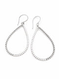 Sterling Silver Large Open Teardrop Hook Earrings
