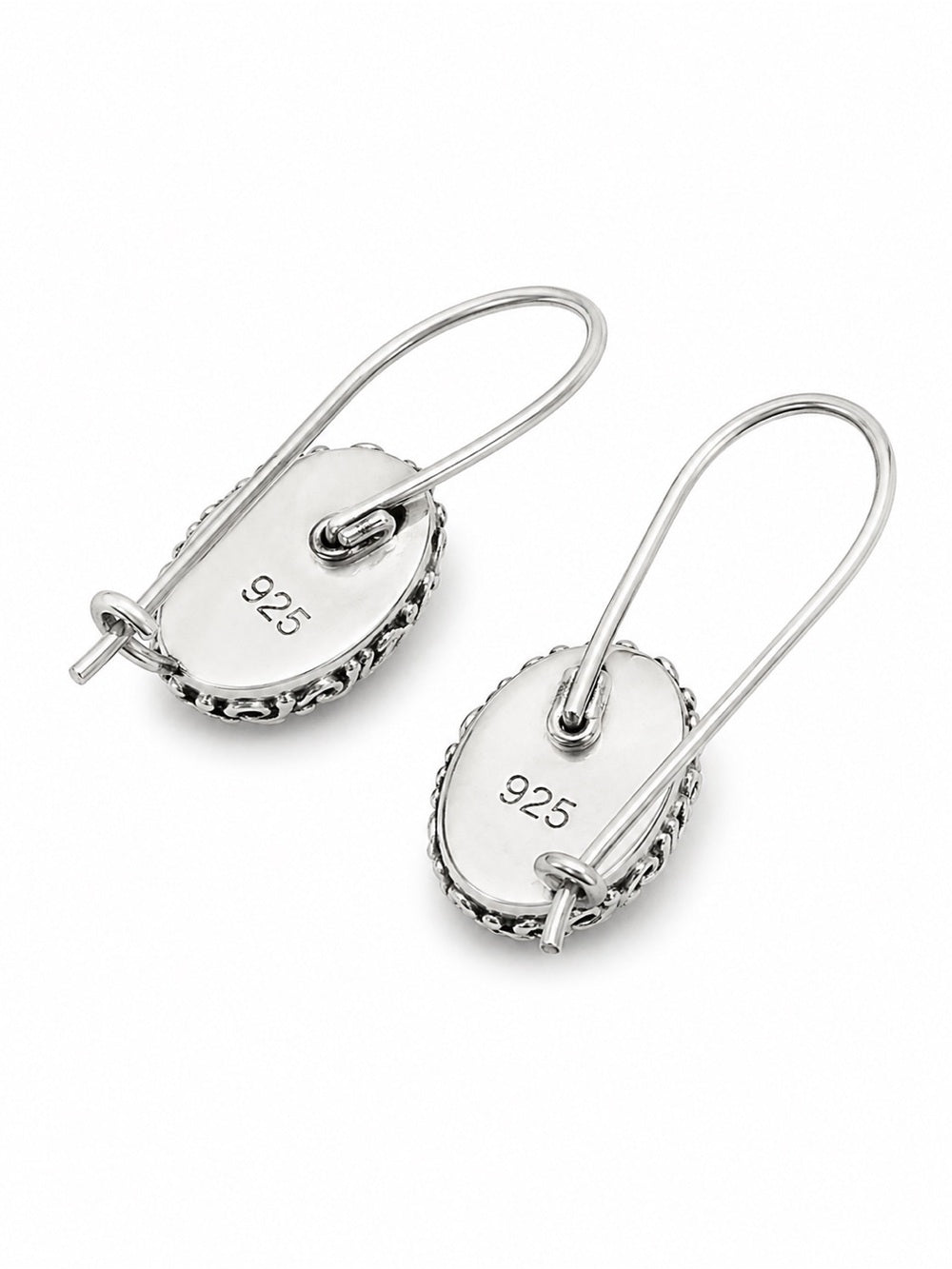 Moonstone Oval Hook Earrings