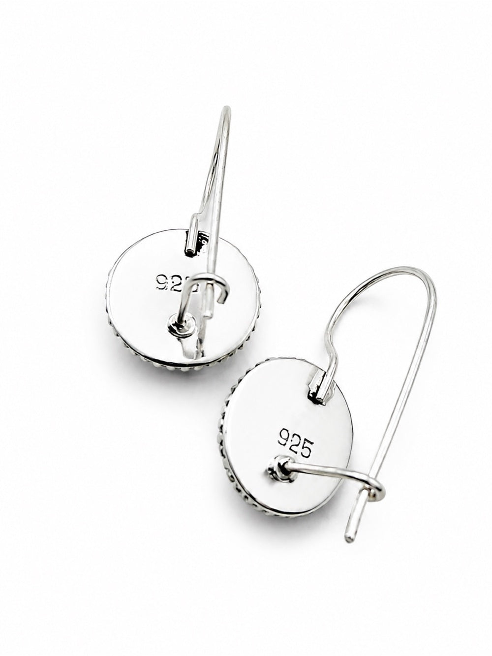 Pearl Sun Circle Hook Earrings