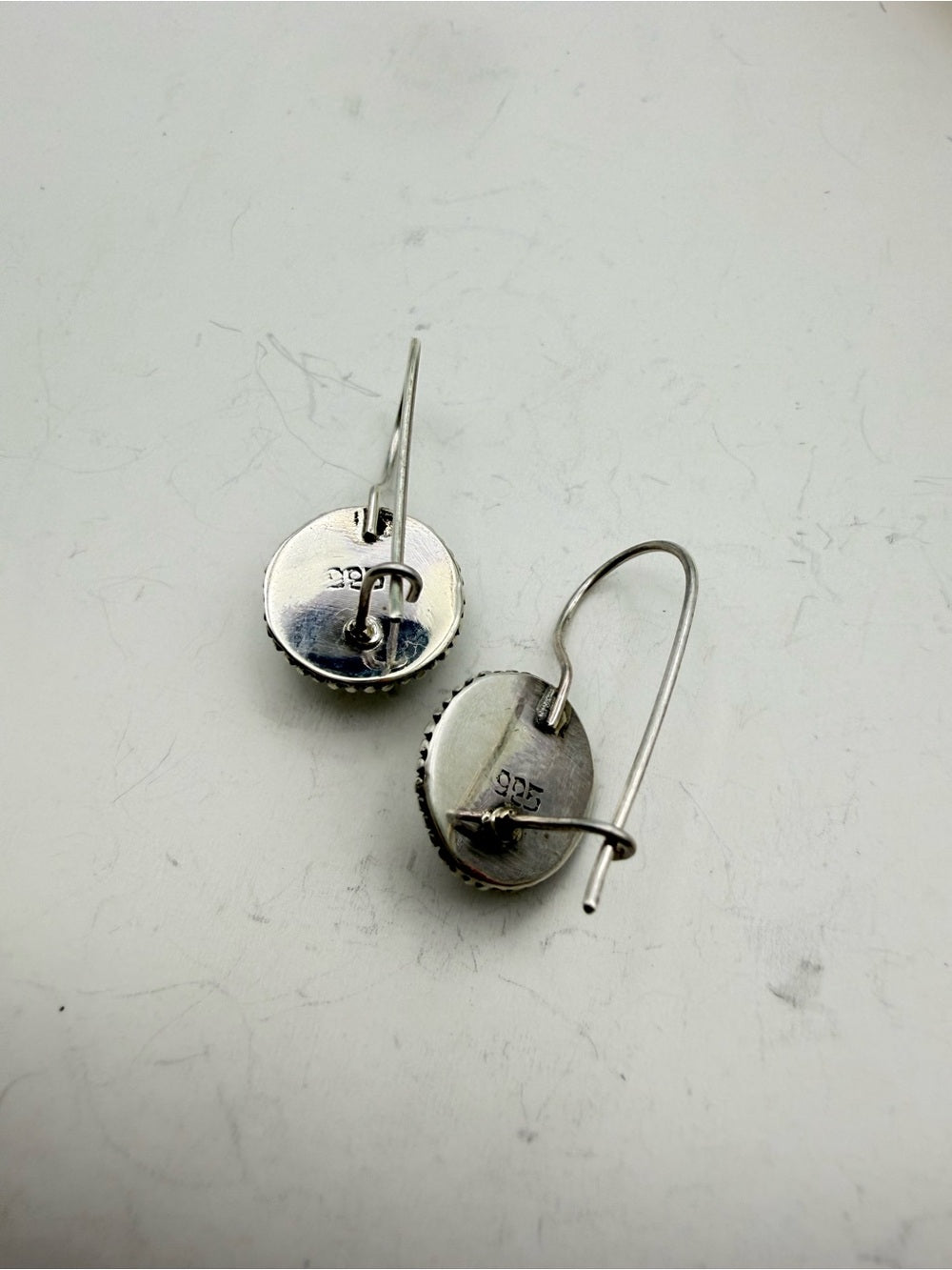 Pearl Sun Circle Hook Earrings