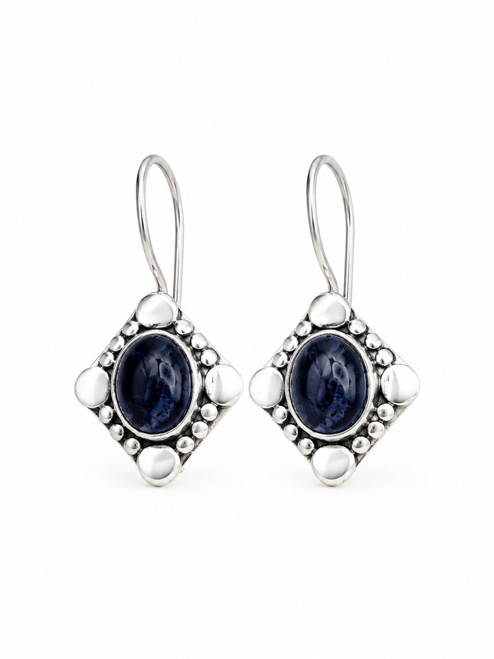 Iolite Handmade Hook Earrings