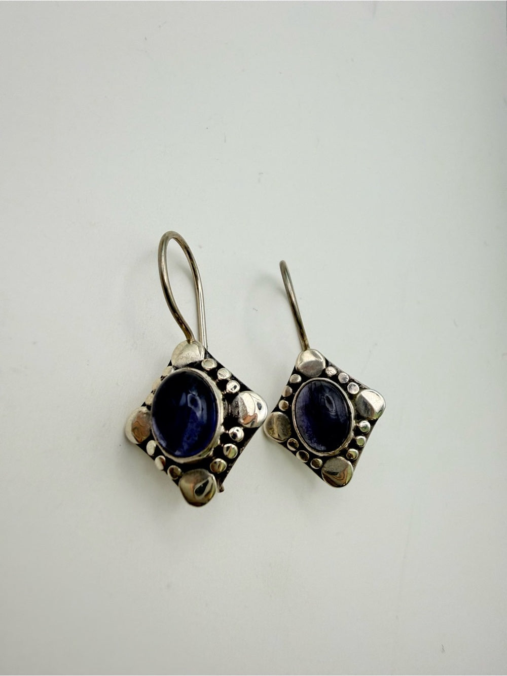 Iolite Handmade Hook Earrings