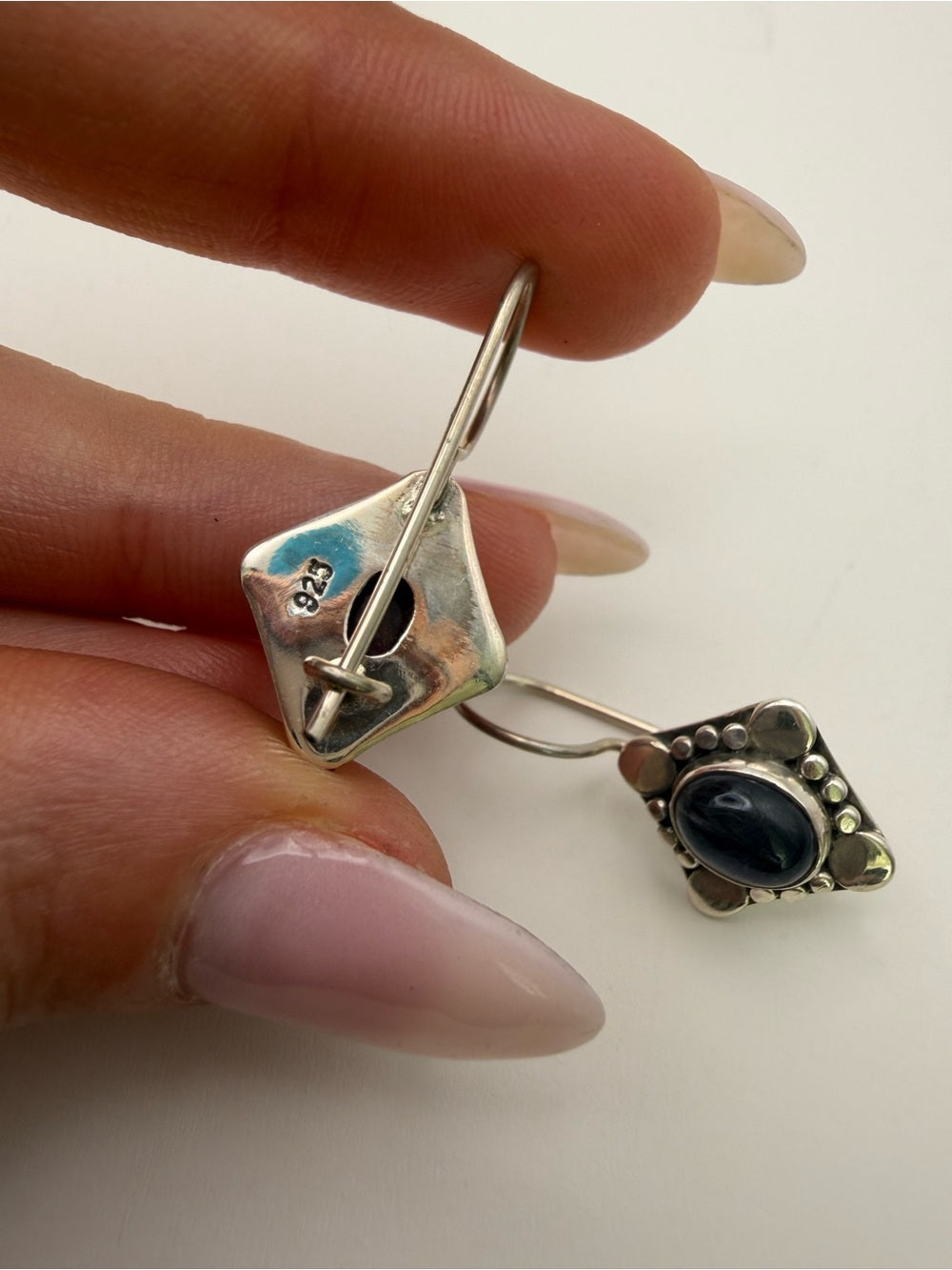 Iolite Handmade Hook Earrings