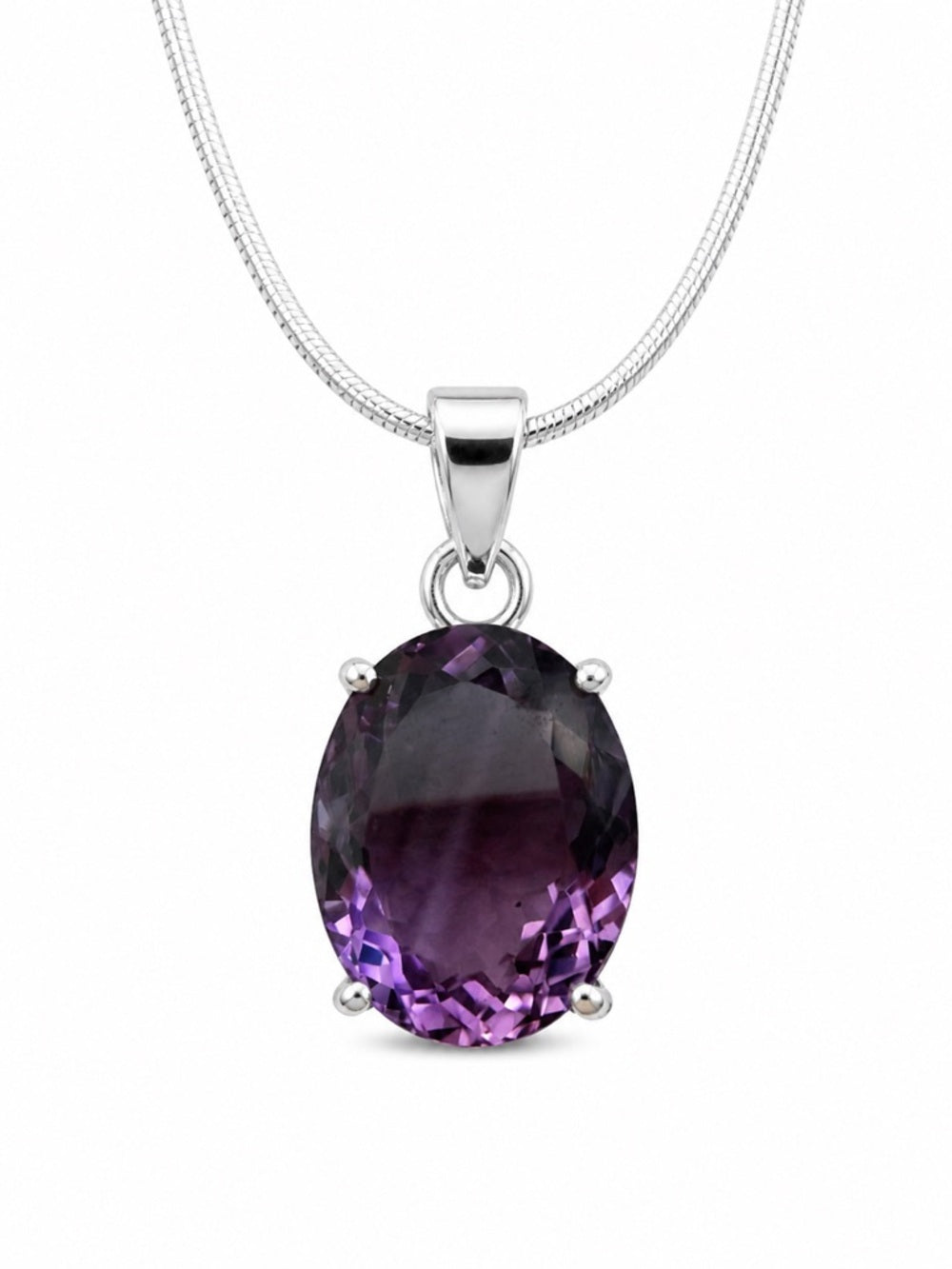 Phantom Amethyst Oval Pendant