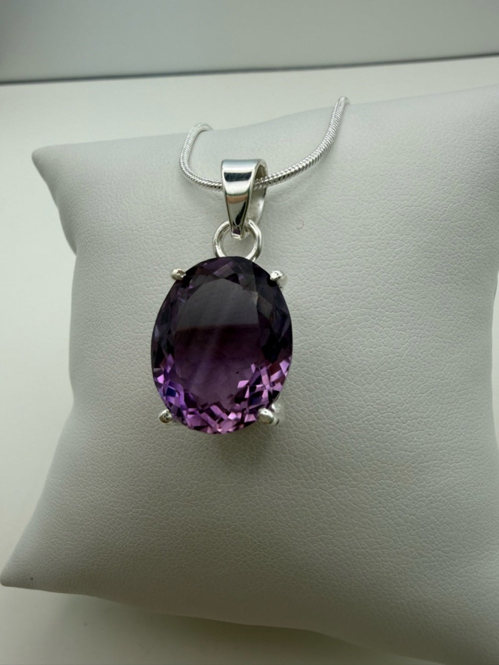 Phantom Amethyst Oval Pendant