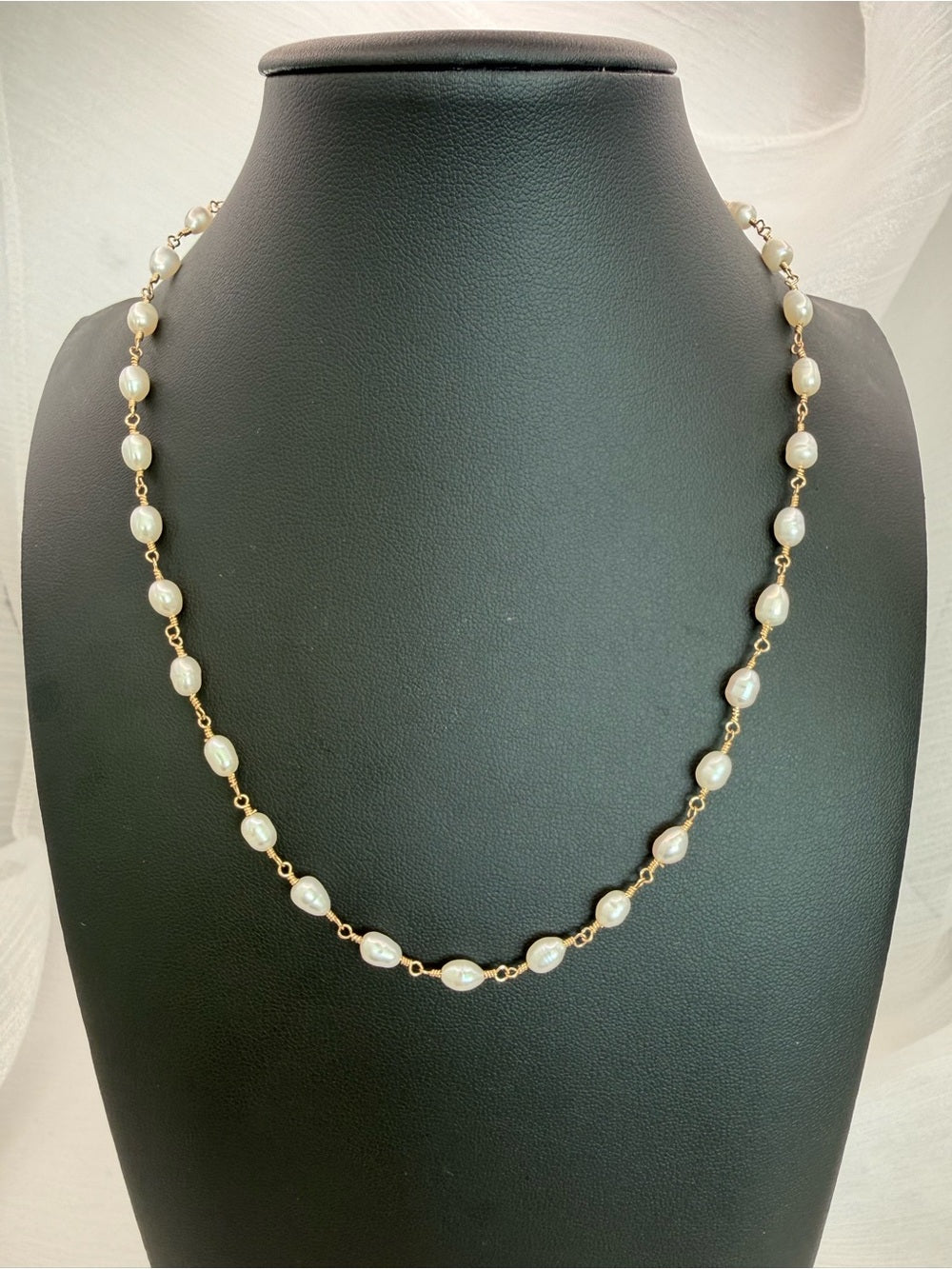Medium Pearl Gold Filled Necklace