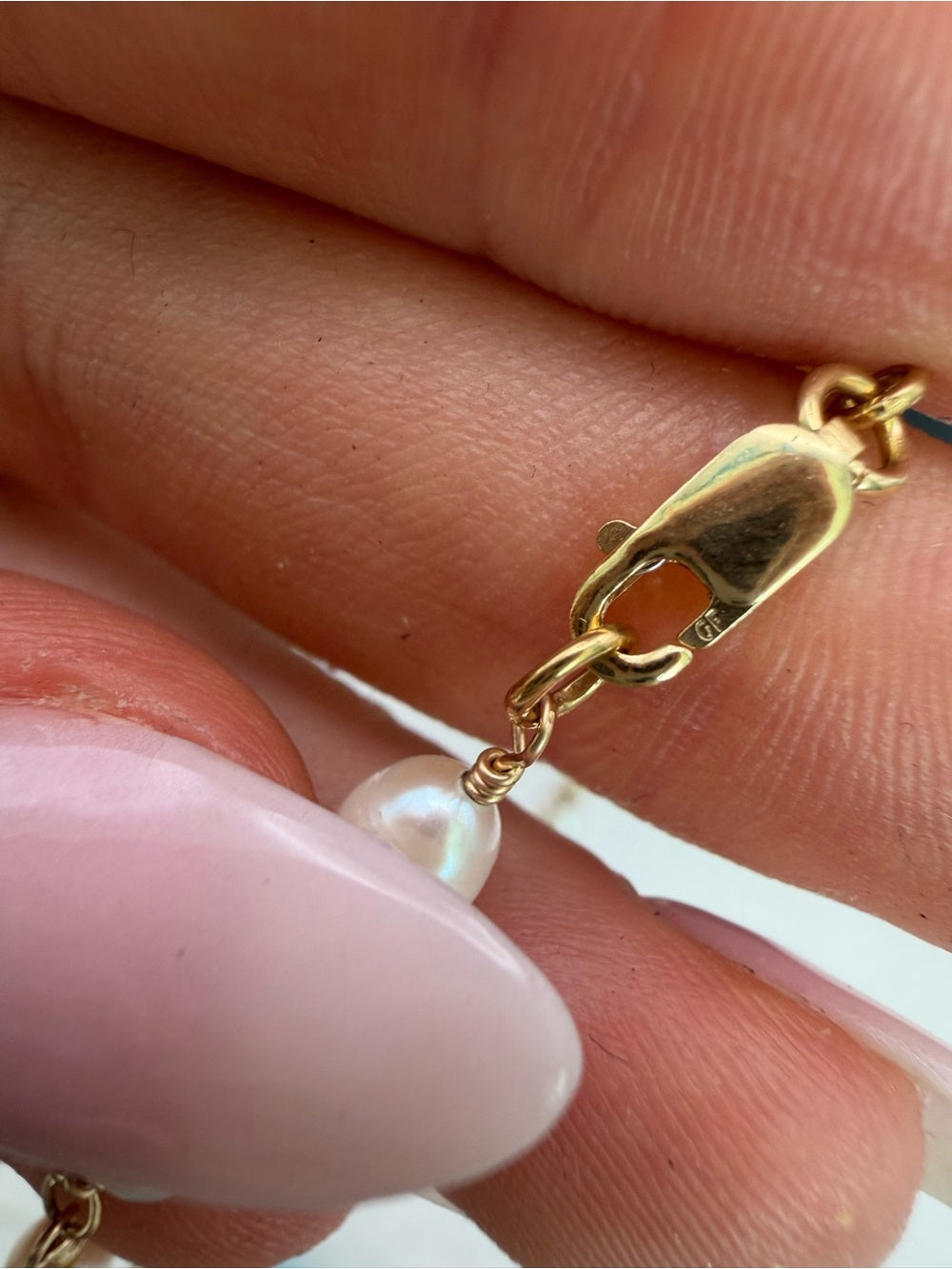 Medium Pearl Gold Filled Necklace