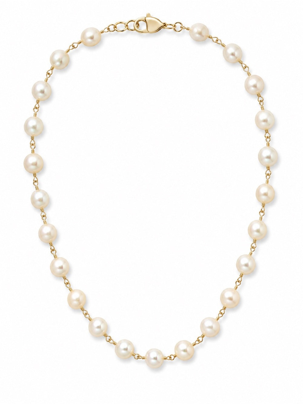 Large Pearl Gold Filled Necklace